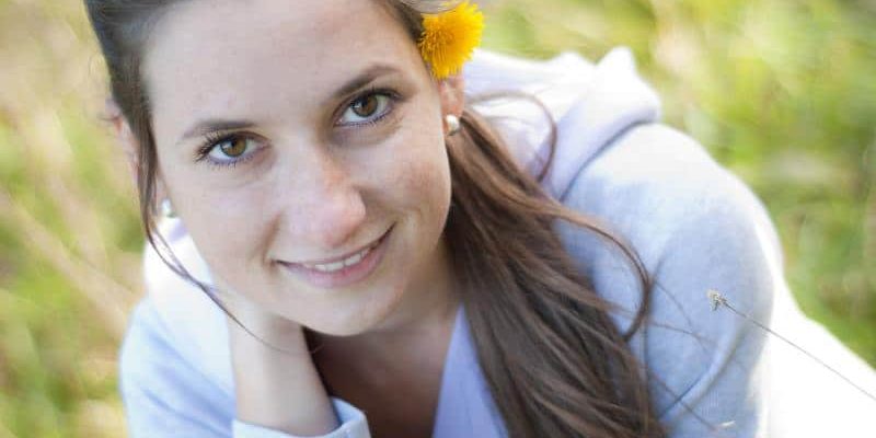 Girl with flower